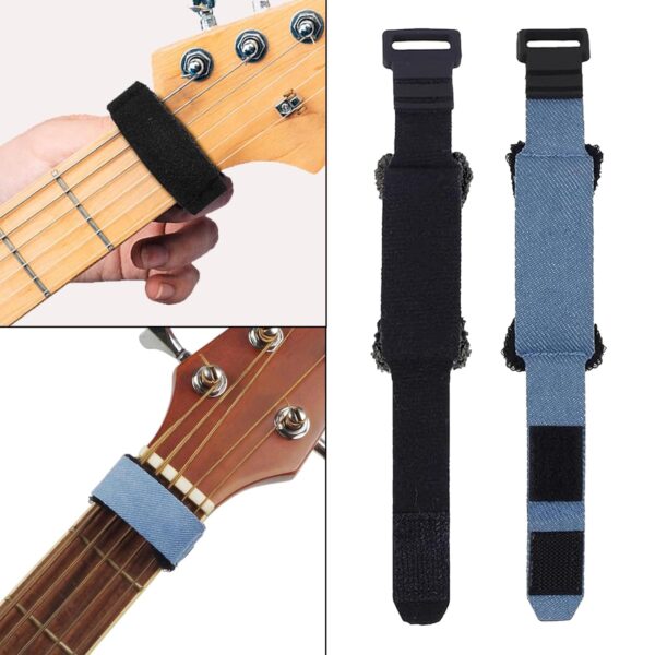 2 PCS Guitar Accessories, String Muter for Guitar Practice and Performance, Adjustable Buckle Guitar String,Guitar Strap Accessories，Lightweight and Durable Design