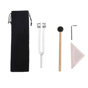 3 Pcs Tuning Fork, 256HZ Silver Tuning Fork Set with Cloth Pouch, Professional Frequency Tools, Includes Multi-Functional Tuning Fork in Sleek Silver Finish Ideal for Ear Massage