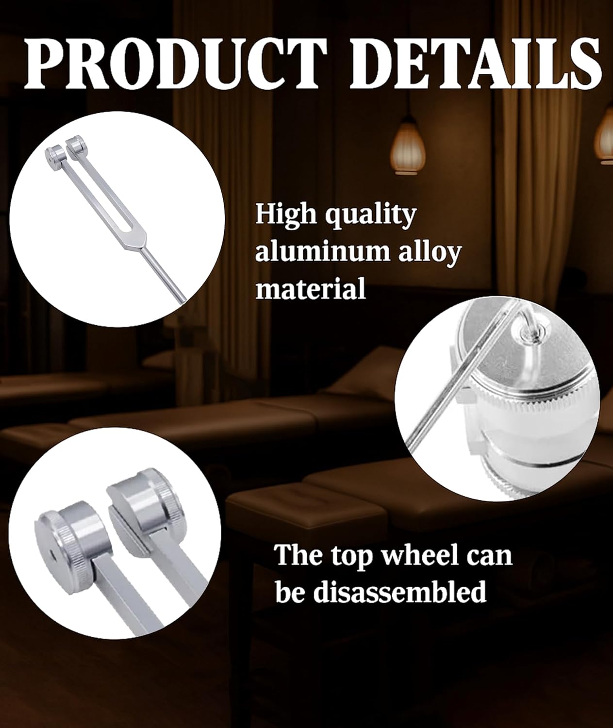 3 Pcs Tuning Fork, 256HZ Silver Tuning Fork Set with Cloth Pouch, Professional Frequency Tools, Includes Multi-Functional Tuning Fork in Sleek Silver Finish Ideal for Ear Massage