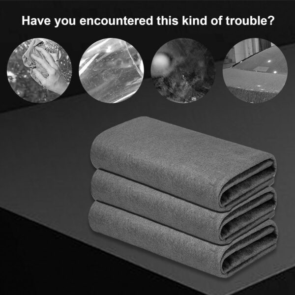 ANOXA Thickened Magic Cleaning Cloth, Reusable Microfiber Glass Cleaning Cloths, 30X30 CM Lint-Free Cleaning Cloth Streak-Free Miracle Cloth for Tea Towels, Cars, Window, Mirror...