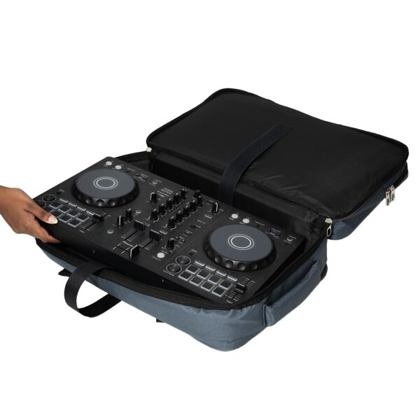 Baritone Case with Laptop Compartment for DJ Controller, Padded Cover Compatible with Pioneer DDJ-FLX4/DDJ-REV1/DDJ-400/DDJ-SB3/DDJ-RB/Roland DJ-202 Grey Bag