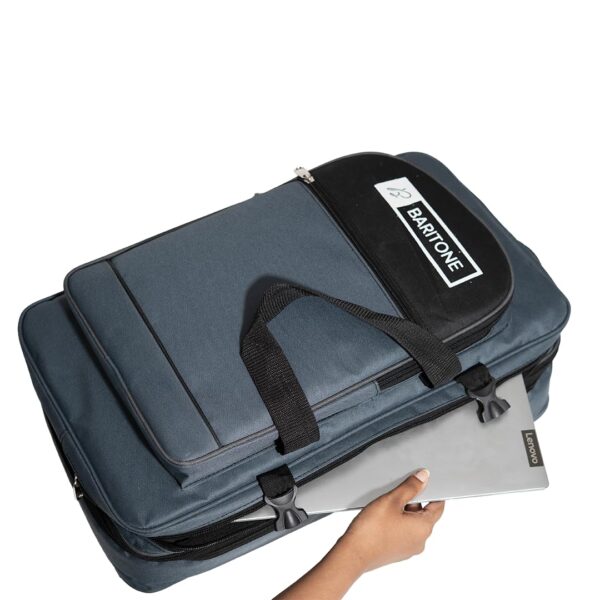 Baritone Case with Laptop Compartment for DJ Controller, Padded Cover Compatible with Pioneer DDJ-FLX4/DDJ-REV1/DDJ-400/DDJ-SB3/DDJ-RB/Roland DJ-202 Grey Bag