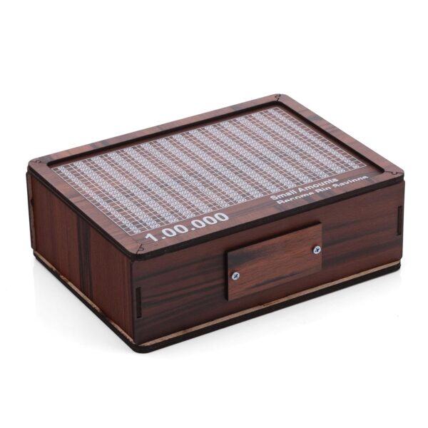 BB BACKBENCHERS Wooden Money Box with Savings Tracker | 1 Lakh Goal Piggy Bank for Kids & Adults | Cash Collection Bank with Savings Chart | 100000 Gullak for Financial Savings...