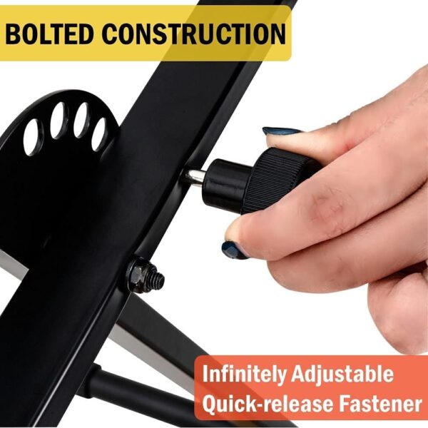 BEE Heavy-Duty, Single X Adjustable Piano Keyboard Stand with Locking Straps