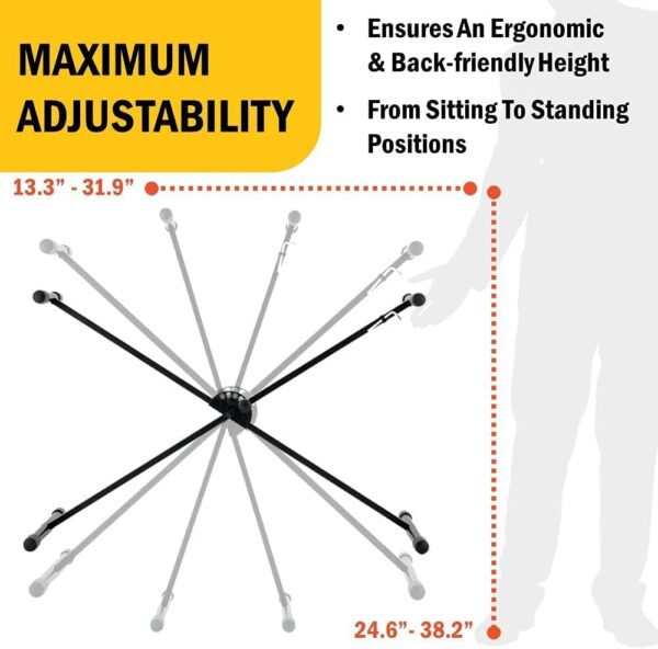 BEE Heavy-Duty, Single X Adjustable Piano Keyboard Stand with Locking Straps