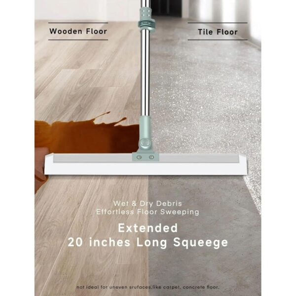 BizBee Magic Broom Sweeper Silicone Floor Wiper – Multipurpose Wipers for Bathroom Floor, Glass, Kitchen & Home Cleaning – Long Handle Floor Scrubber, Window Cleaner & Cleaning...