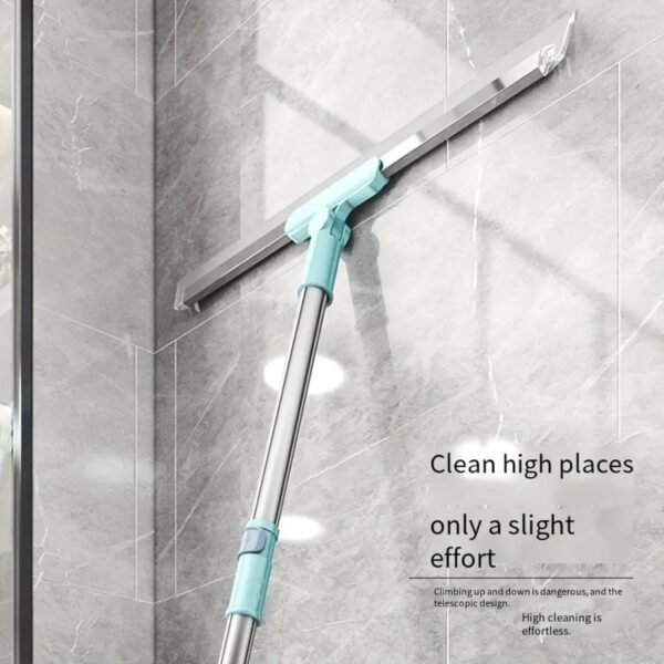 BizBee Magic Broom Sweeper Silicone Floor Wiper – Multipurpose Wipers for Bathroom Floor, Glass, Kitchen & Home Cleaning – Long Handle Floor Scrubber, Window Cleaner & Cleaning...
