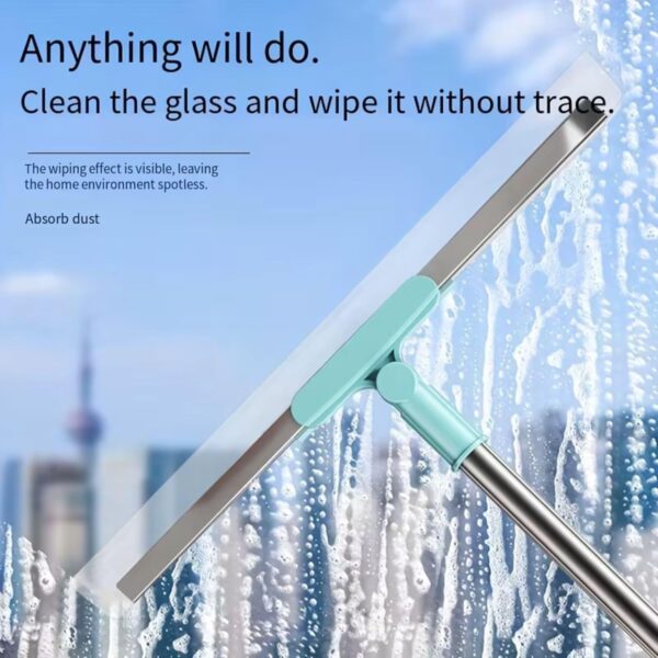 BizBee Magic Broom Sweeper Silicone Floor Wiper – Multipurpose Wipers for Bathroom Floor, Glass, Kitchen & Home Cleaning – Long Handle Floor Scrubber, Window Cleaner & Cleaning...
