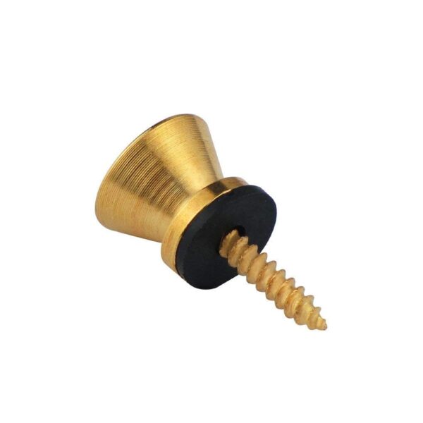 Blue Panther Guitar Strap Buttons (Gold, Pack of 2) – Solid Brass with Screws | Universal Fit for Acoustic, Electric & Bass Guitars