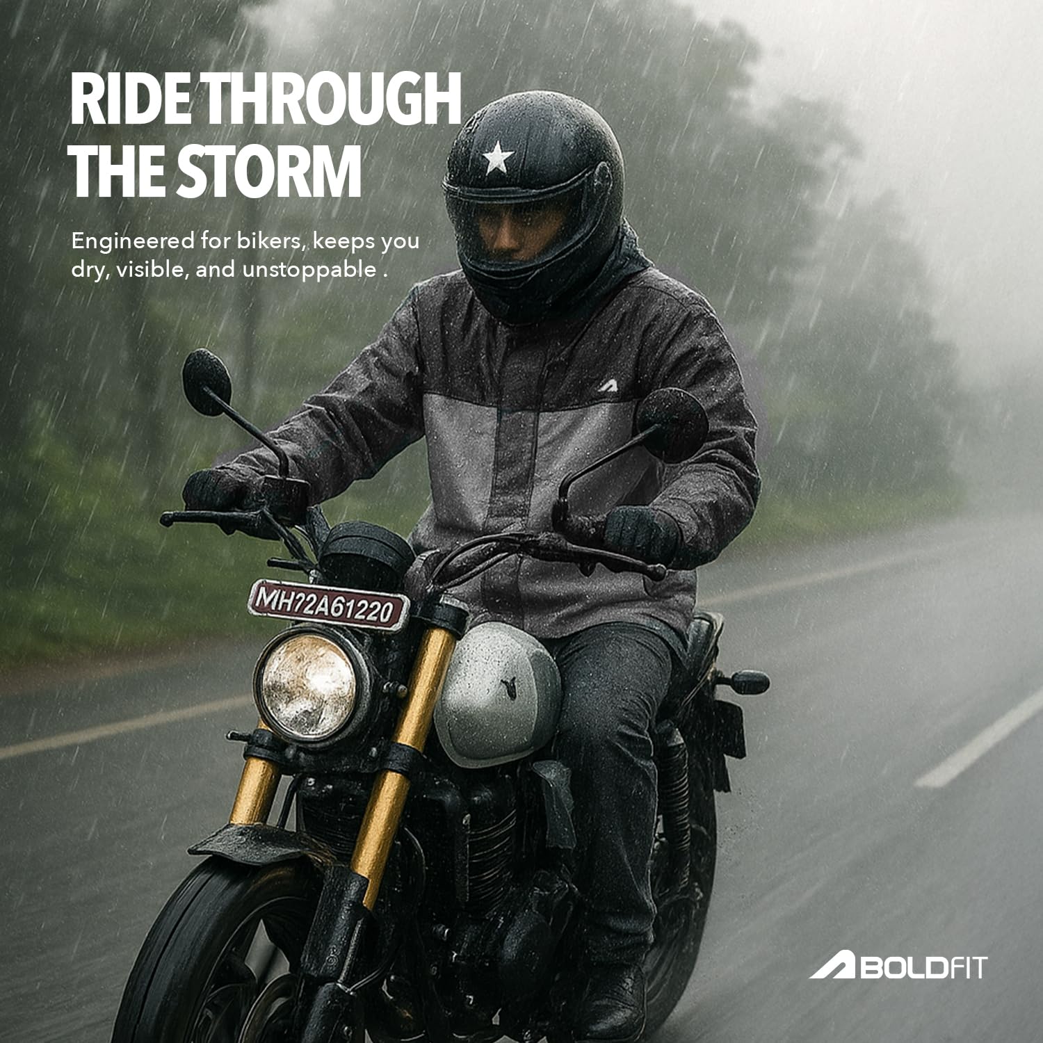 Boldfit All-Weather Raincoat for Men Waterproof Stylish,Breathable & Waterproof Gear for Heavy Rains,Hiking,Trekking & Everyday Use Hood Rain Jacket for Women with Utility...