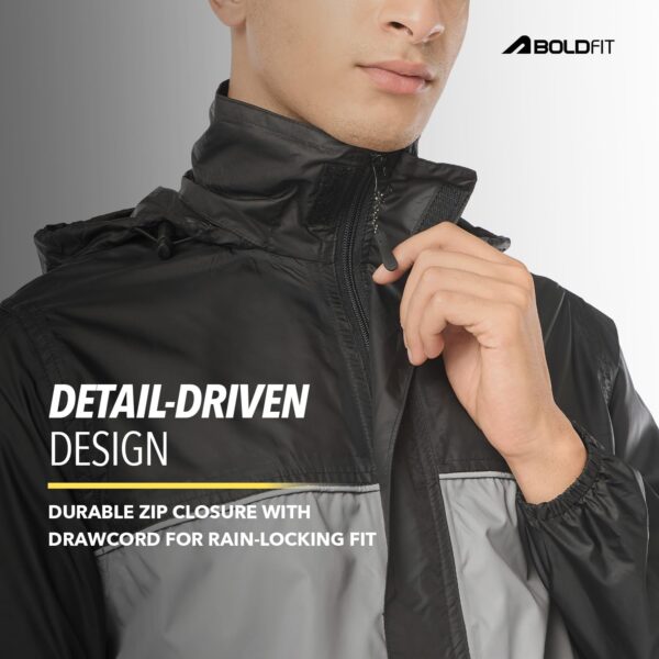 Boldfit All-Weather Raincoat for Men Waterproof Stylish,Breathable & Waterproof Gear for Heavy Rains,Hiking,Trekking & Everyday Use Hood Rain Jacket for Women with Utility...