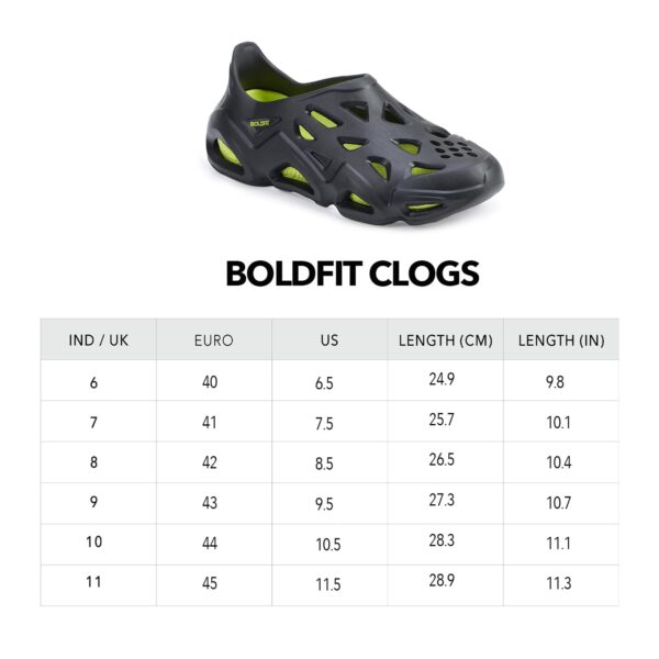 Boldfit Clogs for Man Soft Eva Clog Slipons for Men Lightweight Clogs for Men Comfortable Slip On Waterproof & Anti Skid Everyday Wear Casual Mules for Mens Clog for Boys- Dripz