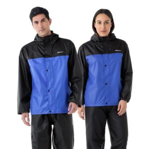 Boldfit Rain Coat for Men Waterproof Raincoat Set for Women with Reflective Trim-Windproof Jacket & Pants Suit with Hood, Pockets & Breathable, Durable Fabric for Outdoor,...