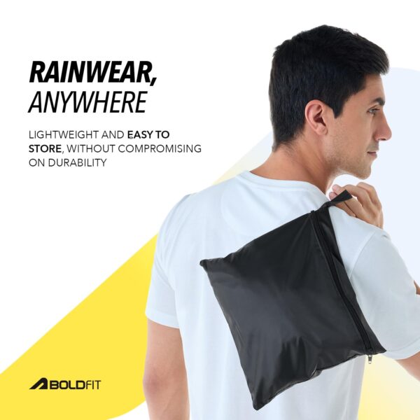 Boldfit Rain Coat for Men Waterproof Raincoat Set for Women with Reflective Trim-Windproof Jacket & Pants Suit with Hood, Pockets & Breathable, Durable Fabric for Outdoor,...