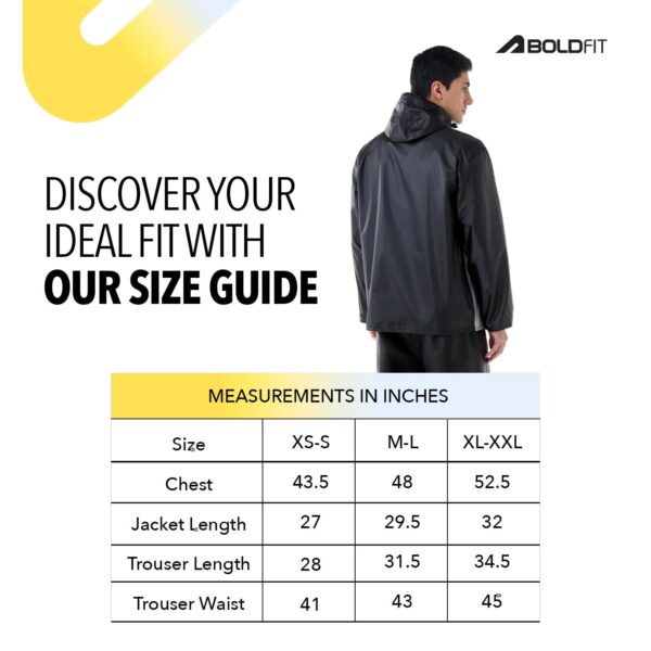 Boldfit Rain Coat for Men Waterproof Raincoat Set for Women with Reflective Trim-Windproof Jacket & Pants Suit with Hood, Pockets & Breathable, Durable Fabric for Outdoor,...