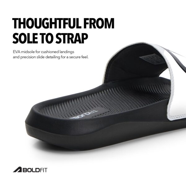 Boldfit Sliders for Man, Stylish PU Strap Slippers for Men,Cushioned Eva Footbed Flip Flops & Anti-Slip Chappal, Lightweight, Durable & Supportive Slider for Daily Wear