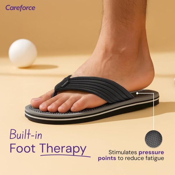 Careforce Ortho Slippers for Men Daily Use, Soft EVA Cushioned Flip Flops & Sliders with Arch Support, Anti-Slip, Lightweight & Stylish Chappal for Daily Wear