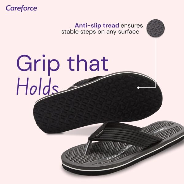 Careforce Ortho Slippers for Men Daily Use, Soft EVA Cushioned Flip Flops & Sliders with Arch Support, Anti-Slip, Lightweight & Stylish Chappal for Daily Wear
