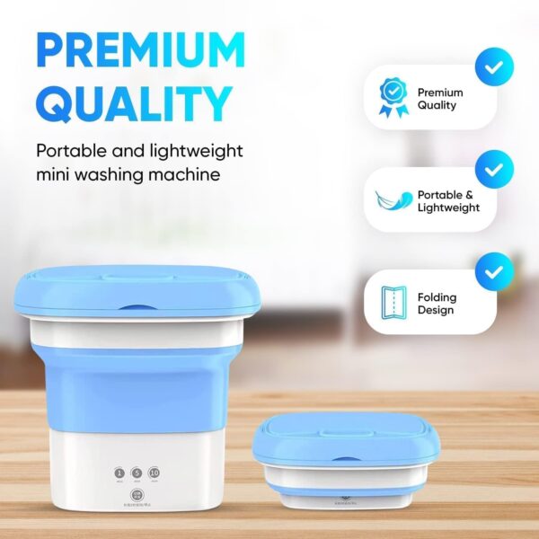 COFENDY Semi Automatic Folding 2kg Top Loading Mini Washing Machine with Cloth Dryer Deep Cleaning for Underwear Washing Machine Clothes Washer Home (Multicolour)