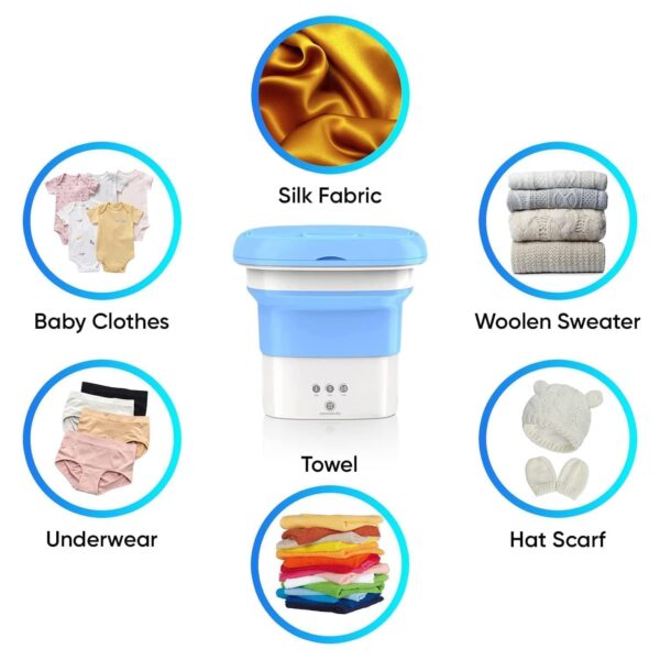 COFENDY Semi Automatic Folding 2kg Top Loading Mini Washing Machine with Cloth Dryer Deep Cleaning for Underwear Washing Machine Clothes Washer Home (Multicolour)