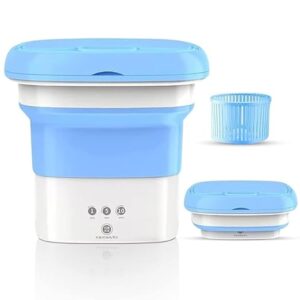COFENDY Semi Automatic Folding 2kg Top Loading Mini Washing Machine with Cloth Dryer Deep Cleaning for Underwear Washing Machine Clothes Washer Home (Multicolour)