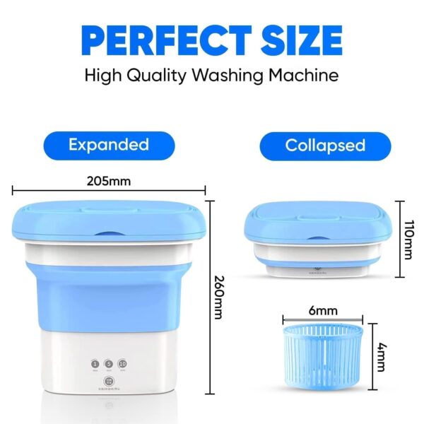 COFENDY Semi Automatic Folding 2kg Top Loading Mini Washing Machine with Cloth Dryer Deep Cleaning for Underwear Washing Machine Clothes Washer Home (Multicolour)