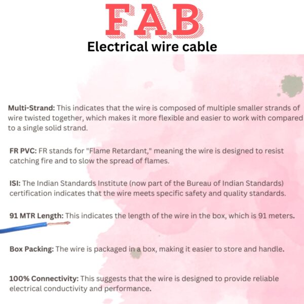 COPPER 2.5 MM 90 MTR FR PVC Insulated CCA Copper Wire, Single Core Multi Strand House Cable for Gauge (10 No.) (Green)