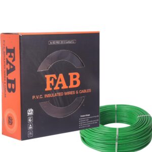 COPPER 2.5 MM 90 MTR FR PVC Insulated CCA Copper Wire, Single Core Multi Strand House Cable for Gauge (10 No.) (Green)