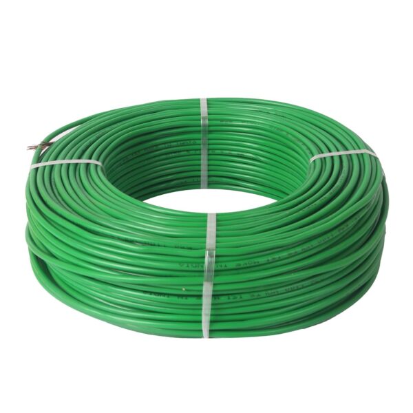 COPPER 2.5 MM 90 MTR FR PVC Insulated CCA Copper Wire, Single Core Multi Strand House Cable for Gauge (10 No.) (Green)