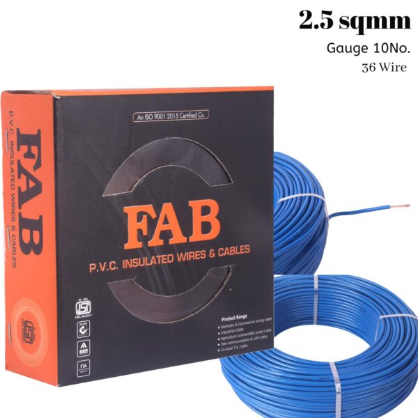 COPPER 2.5 MM 90 MTR FR PVC Insulated CCA Copper Wire, Single Core Multi Strand House Cable for Gauge (10 No.) (Green)