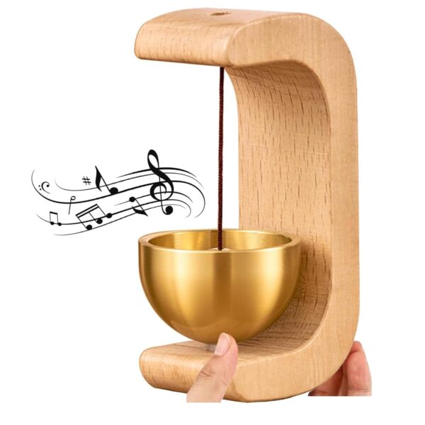CRIYALE Shopkeepers Bell for Door Opening, Wood Doorbell Wind Chime for Refrigerator, Room, Porch, Garden, Backyard, Restaurant, Home Garden Windchime Housewarming Gift (Light)