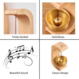 CRIYALE Shopkeepers Bell for Door Opening, Wood Doorbell Wind Chime for Refrigerator, Room, Porch, Garden, Backyard, Restaurant, Home Garden Windchime Housewarming Gift (Light)