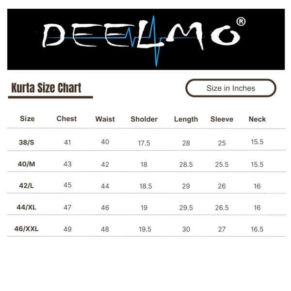 DEELMO Men's Cotton Blend Solid Regular Fit Full Sleeve Short Kurta | Men's Trendy Short Kurta