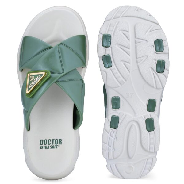 DOCTOR EXTRA SOFT Women's Fashionable Buckle Sliders/Slippers with Cushion FootBed for Adult | Comfortable & Light Weight| Stylish & Anti-Skid| Waterproof & Everyday Flip Flops...