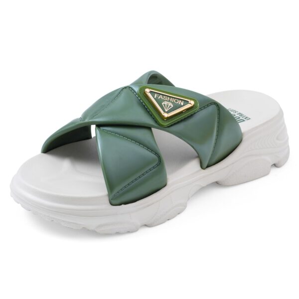 DOCTOR EXTRA SOFT Women's Fashionable Buckle Sliders/Slippers with Cushion FootBed for Adult | Comfortable & Light Weight| Stylish & Anti-Skid| Waterproof & Everyday Flip Flops...