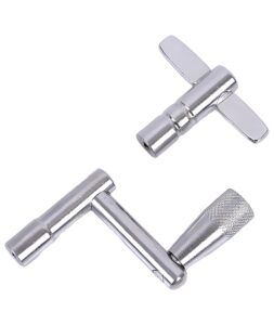 Drum Key, Metal Drill Key with T-Shape and Z-Shape Design, Drum Hardware for Drum Tuning and Maintenance, Essential Drum Accessories for Snare Drum and Tom Drum
