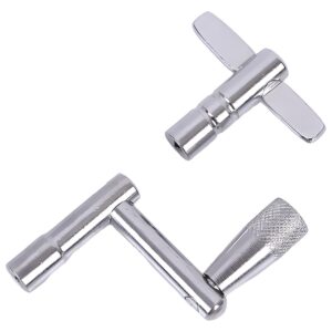 Drum Key, Metal Drill Key with T-Shape and Z-Shape Design, Drum Hardware for Drum Tuning and Maintenance, Essential Drum Accessories for Snare Drum and Tom Drum