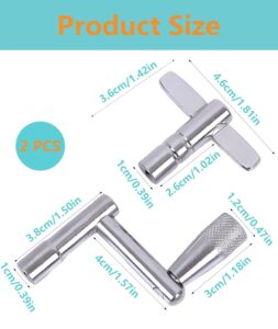 Drum Key, Metal Drill Key with T-Shape and Z-Shape Design, Drum Hardware for Drum Tuning and Maintenance, Essential Drum Accessories for Snare Drum and Tom Drum