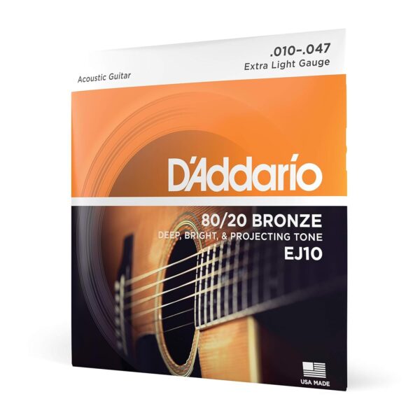 EJ26 Phosphor Bronze Acoustic Guitar Strings - Custom Light Gauge 11-52, Enhanced Tone & Playability, Hex Core, Corrosion-Resistant, Ideal for Beginners & Pros