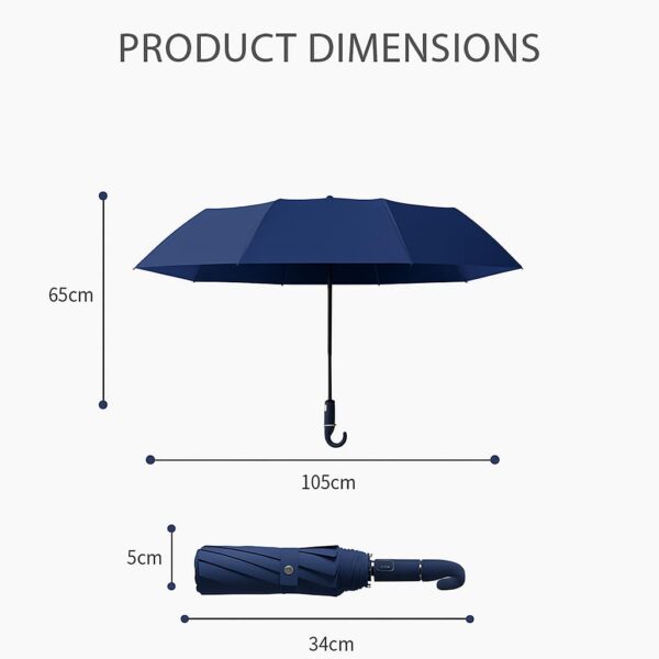 EXVITO Umbrella for Rain, Mini Folding Portable 3 Fold Umbrellas | Auto Open & Close Umbrella for Rain and Sun Protection with Anti-Slip Handle | Windproof Umbrlla | Umbrella...