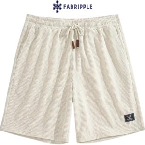 FABRIPPLE Men’s Slim Fit Knitted Short for Summer | Stretchable Fabric | Breathable & Lightweight | Casual Lounge Short with Elastic Waistband & Drawstring