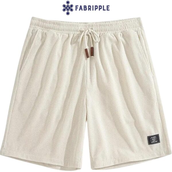 FABRIPPLE Men’s Slim Fit Knitted Short for Summer | Stretchable Fabric | Breathable & Lightweight | Casual Lounge Short with Elastic Waistband & Drawstring