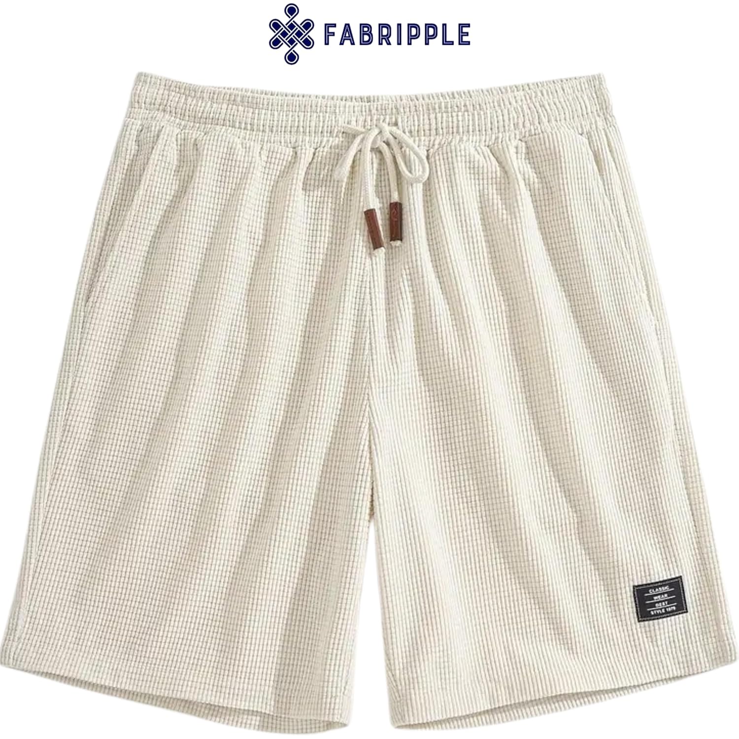 FABRIPPLE Men’s Slim Fit Knitted Short for Summer | Stretchable Fabric | Breathable & Lightweight | Casual Lounge Short with Elastic Waistband & Drawstring