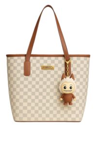 Fargo Lulu Tote Bag for Women | Stylish Vegan Leather with Trendy Keychain, Smooth Zip Closure | Affordable Daily Use Handbag for College, Office & Travel | Made in India