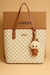 Fargo Lulu Tote Bag for Women | Stylish Vegan Leather with Trendy Keychain, Smooth Zip Closure | Affordable Daily Use Handbag for College, Office & Travel | Made in India