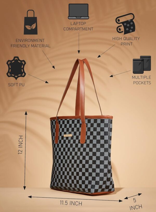 Fargo Lulu Tote Bag for Women | Stylish Vegan Leather with Trendy Keychain, Smooth Zip Closure | Affordable Daily Use Handbag for College, Office & Travel | Made in India