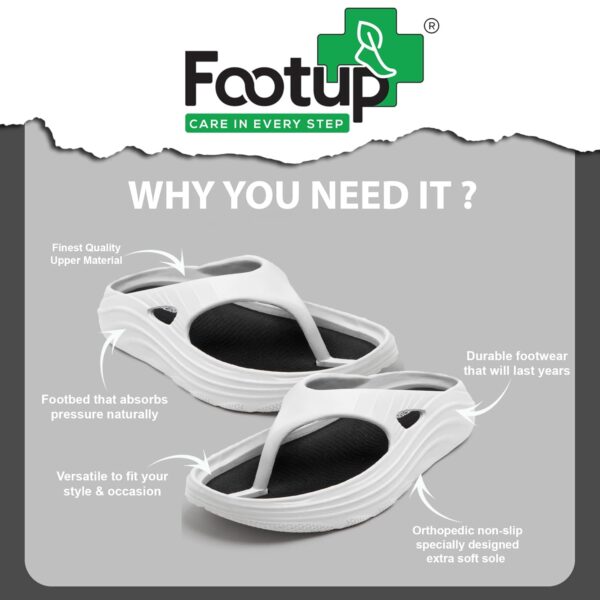 FOOT UP Men's Orthopedic EVA Flip-Flops | Soft & Durable Slippers with Anti-Skid Sole | Lightweight Footwear for Men & Women