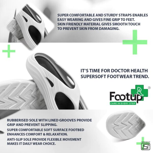 FOOT UP Men's Orthopedic EVA Flip-Flops | Soft & Durable Slippers with Anti-Skid Sole | Lightweight Footwear for Men & Women