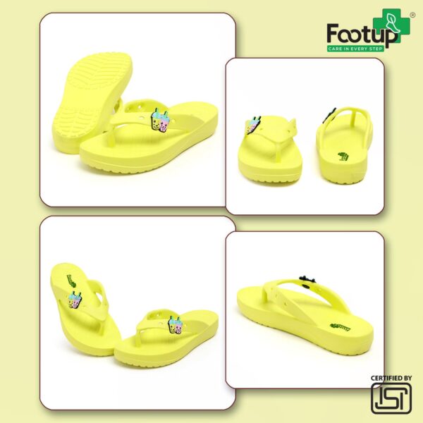 FOOT UP Women’s Orthopedic EVA Flip-Flops | Stylish Soft Sole Slippers with Boba Tea Charms | Lightweight Anti-Slip Footwear | Anti-Skid Indoor & Outdoor Everyday Wear...