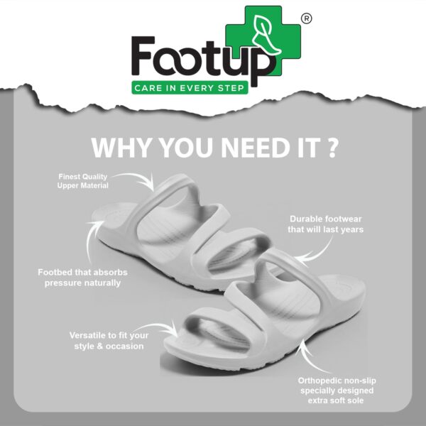FOOT UP Women’s Orthopedic EVA Slides | Lightweight Anti-Skid House Slippers | Soft Comfortable Everyday Wear Footwear